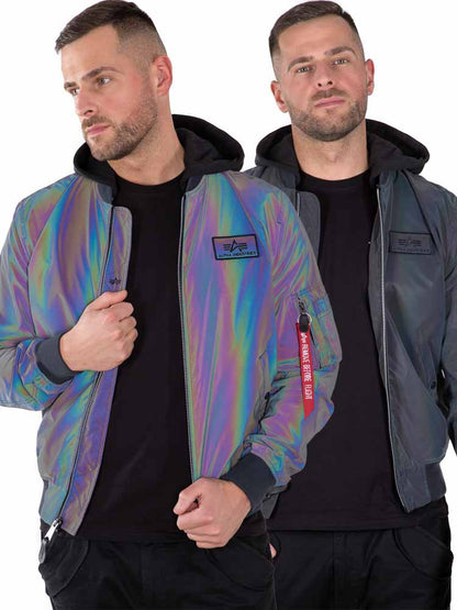 Alpha Industries MA-1 LW HD Rainbow Reflective