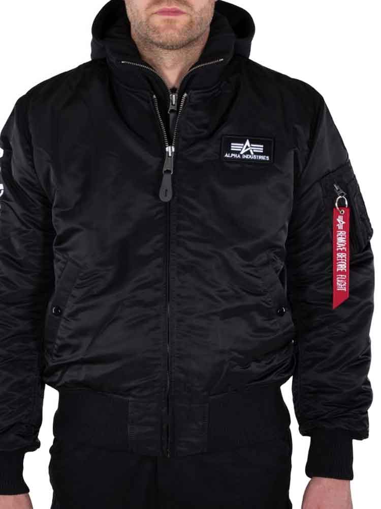 Alpha Industries MA-1 D-TEC SE - schwarz/weiss