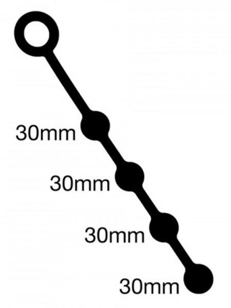 Analkugeln - Anal-Balls - Silikon -S- 4x30mm schwarz