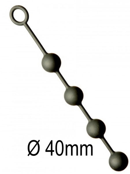 Analkugeln - Anal-Balls - Silikon -M- 4x40mm schwarz