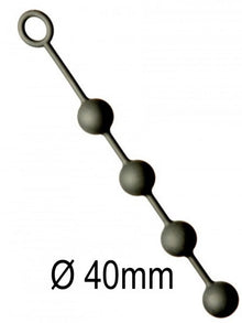 Analkugeln - Anal-Balls - Silikon -M- 4x40mm schwarz