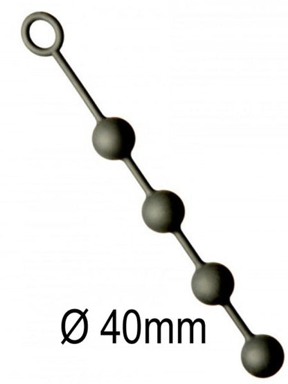 Analkugeln - Anal-Balls - Silikon -M- 4x40mm schwarz