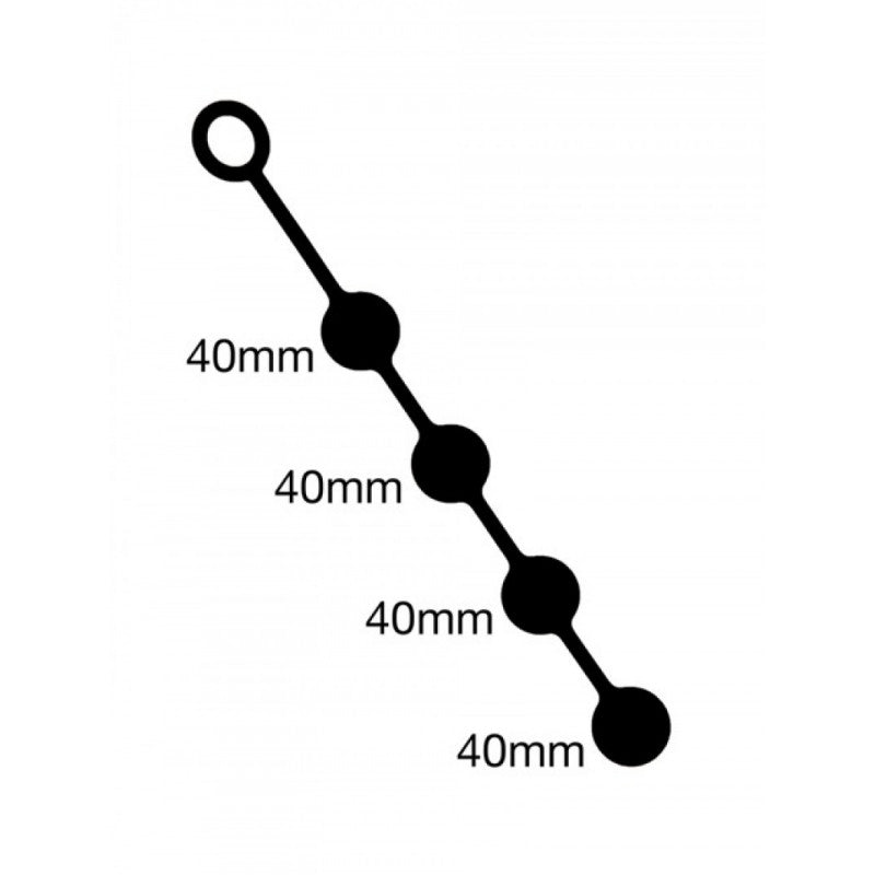 Analkugeln - Anal-Balls - Silikon -M- 4x40mm schwarz