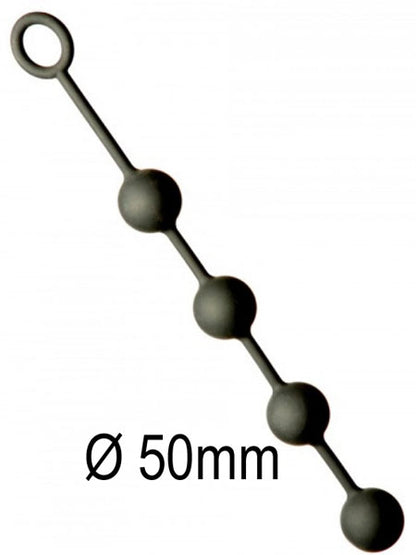 Analkugeln - Anal-Balls - Silikon -L- 4x50mm schwarz