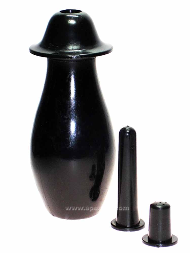 Analdusche - schwarz mit 2 Aufsätzen