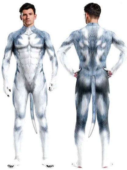 Animal Cosplay HUSKY Overall blau-grau