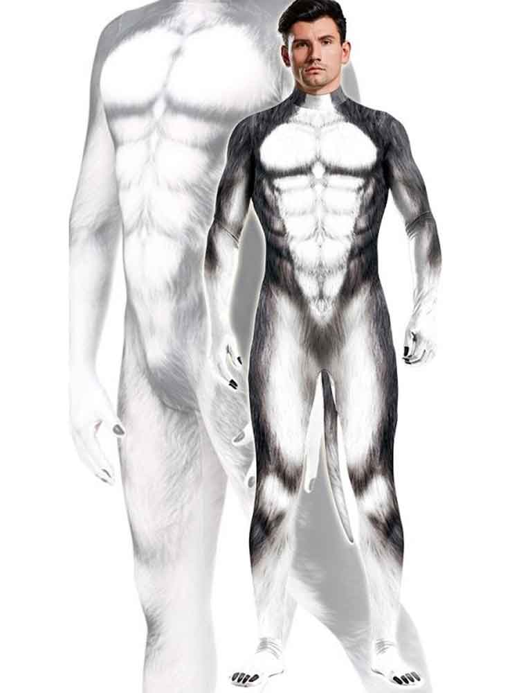Animal Cosplay HUSKY Overall grau