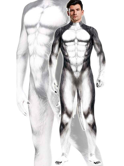 Animal Cosplay HUSKY Overall grau