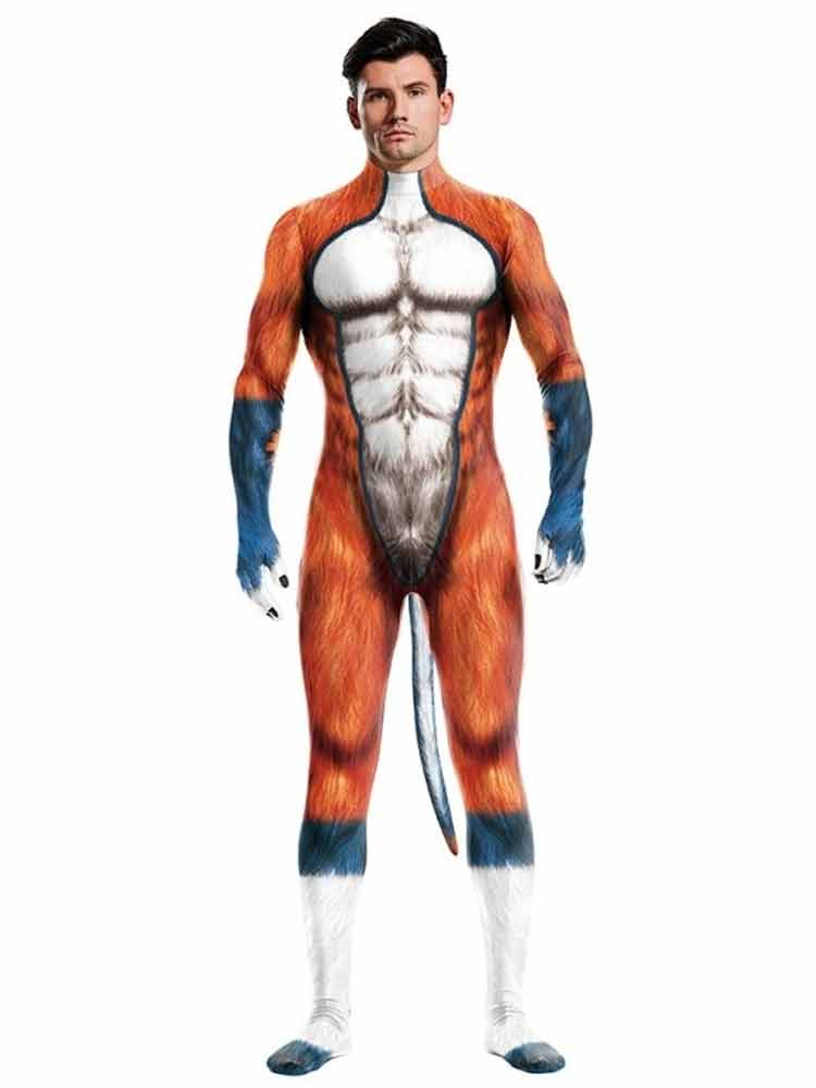 Animal Cosplay WILD DOG Overall orange