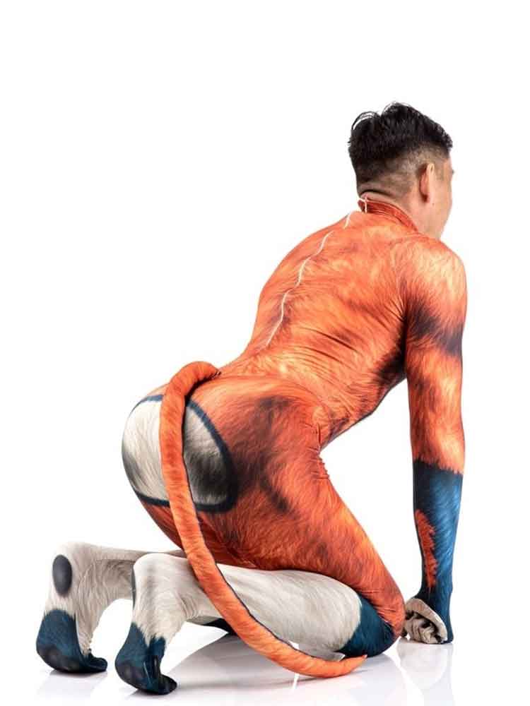 Animal Cosplay WILD DOG Overall orange