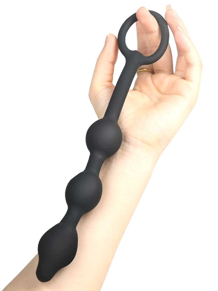 Analkugeln - Aufblasbar bis 6cm - schwarz