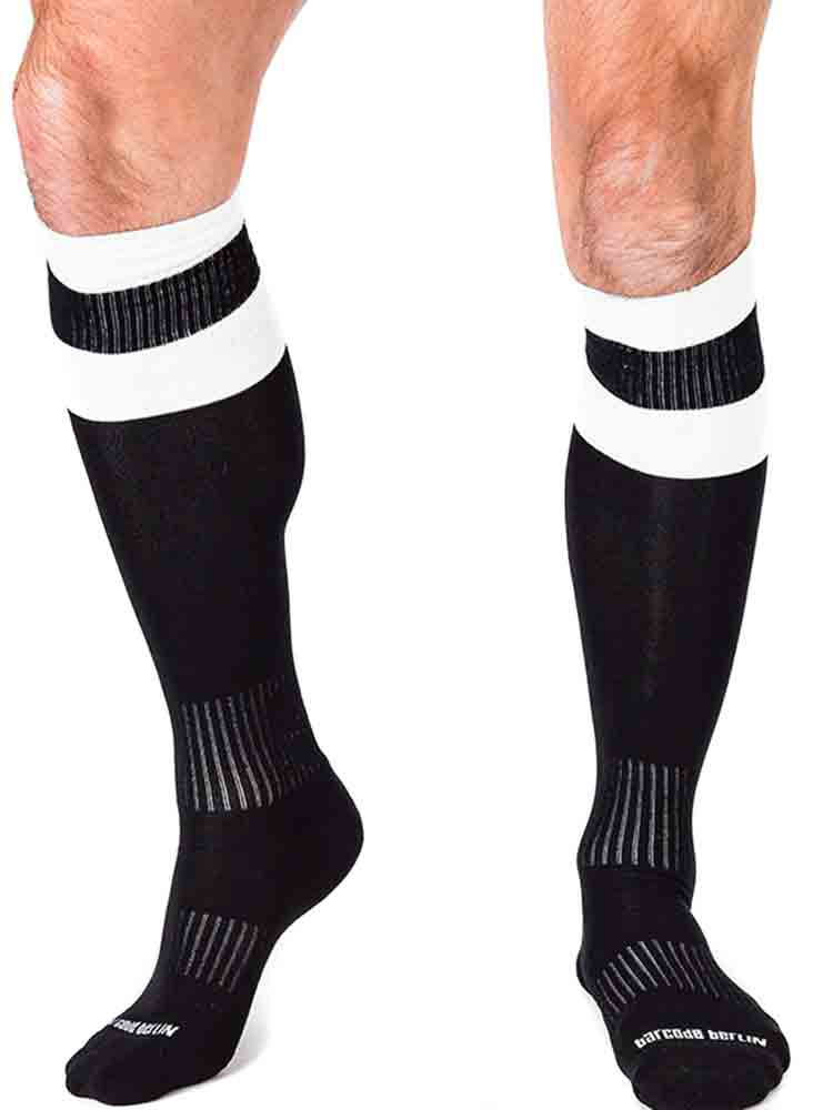 BARCODE Fußballsocken schwarz/weiss