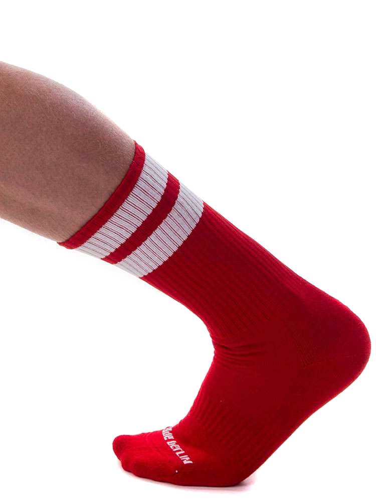 BARCODE Gym Socks rot-weiss