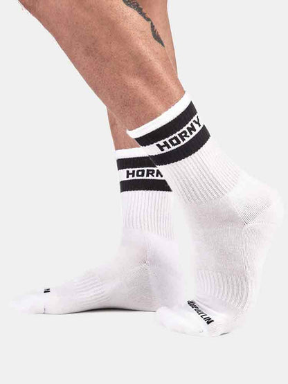 BARCODE HORNY Fetish Half Socks