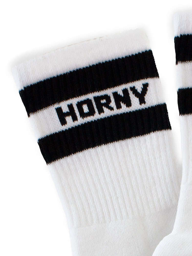 BARCODE HORNY Fetish Half Socks