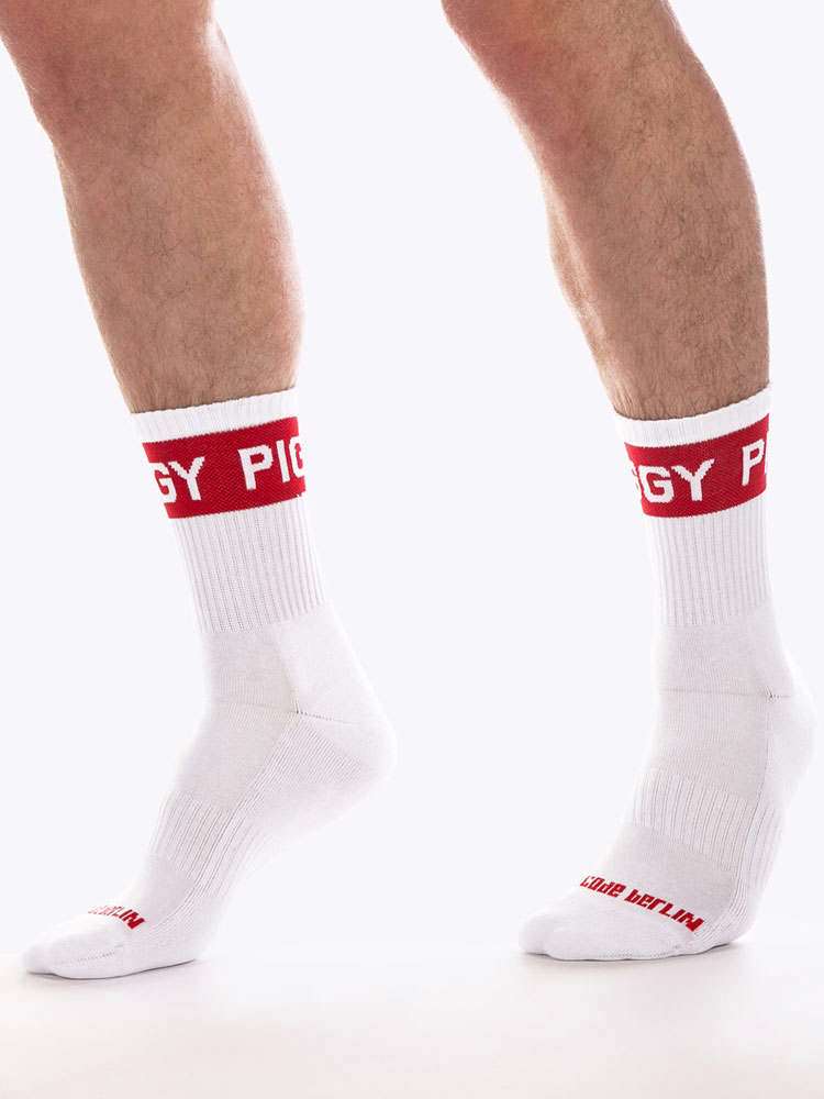 BARCODE PIGGY Fetish Half Socks