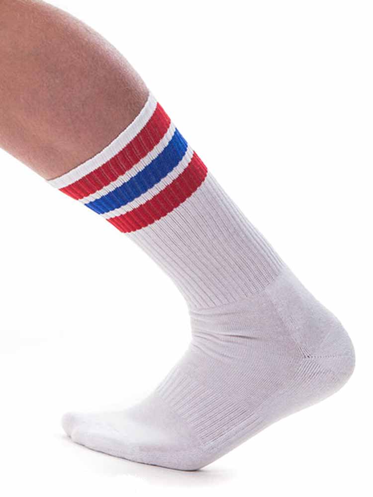 BARCODE Socken ME-TIME SOCKS weiss-rot-blau