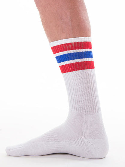 BARCODE Socken ME-TIME SOCKS weiss-rot-blau - S / M