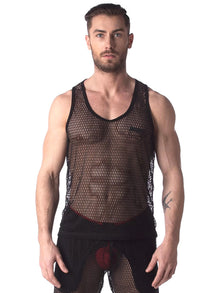 BARCODE Tank Top IRISOR mesh schwarz