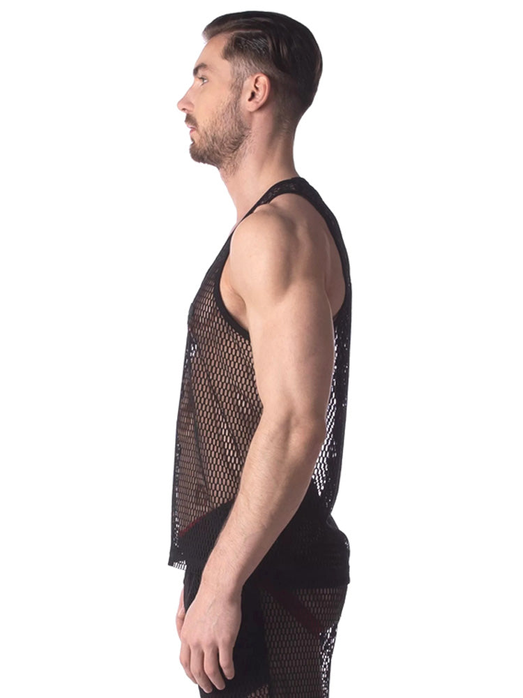 BARCODE Tank Top IRISOR mesh schwarz