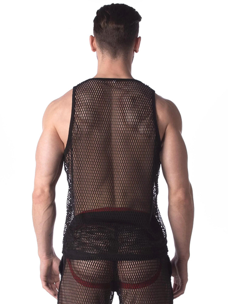 BARCODE Tank Top IRISOR mesh schwarz
