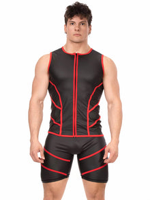 BARCODE Vest ROBIN schwarz-rot