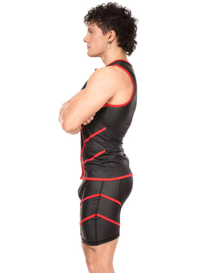 BARCODE Vest ROBIN schwarz-rot