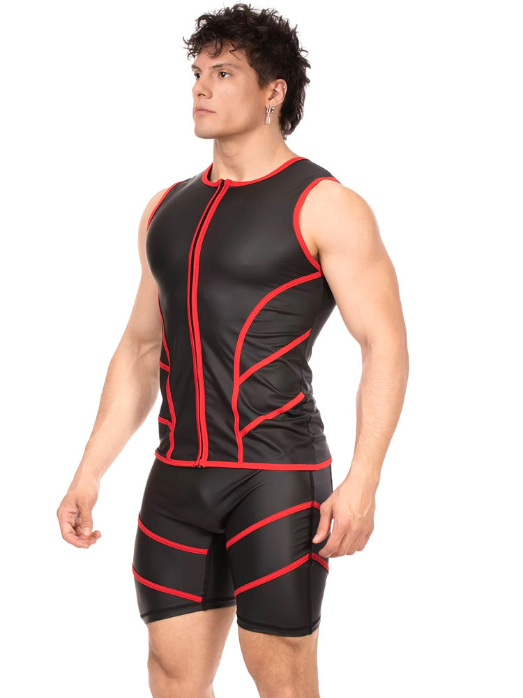 BARCODE Vest ROBIN schwarz-rot