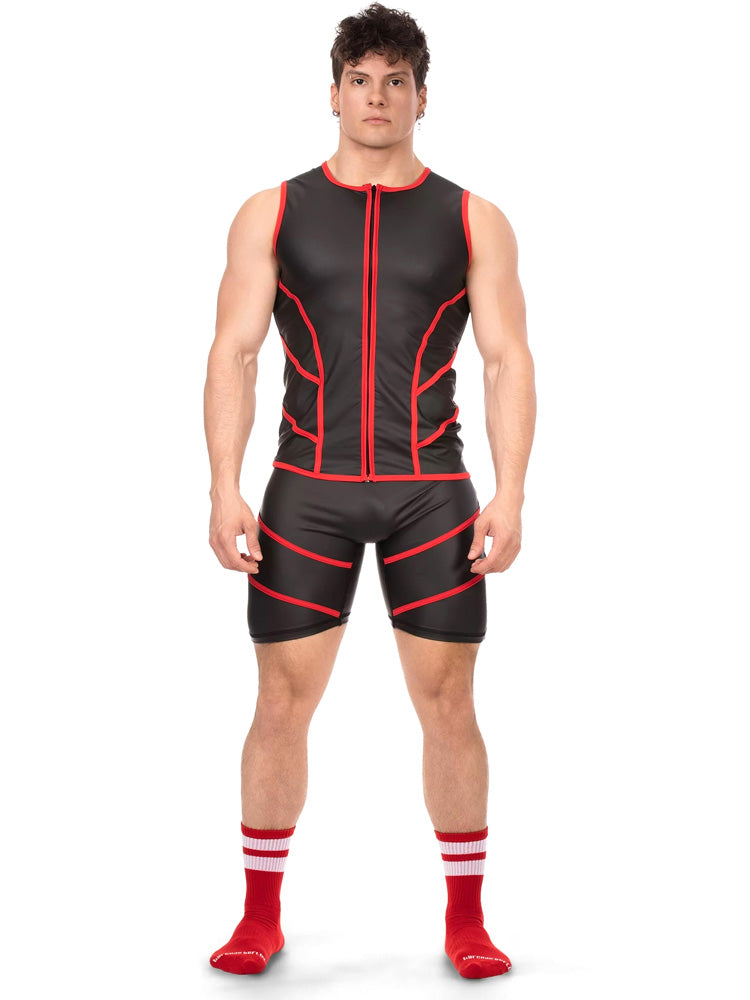 BARCODE Vest ROBIN schwarz-rot