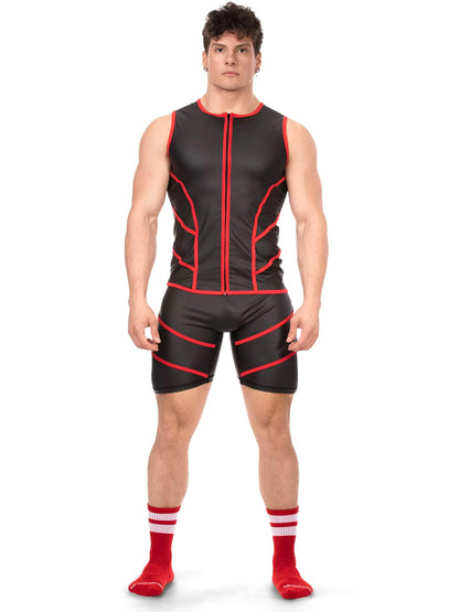 BARCODE Vest ROBIN schwarz-rot