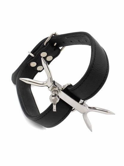 BDSM Halsband mit Gabel - einstellbar