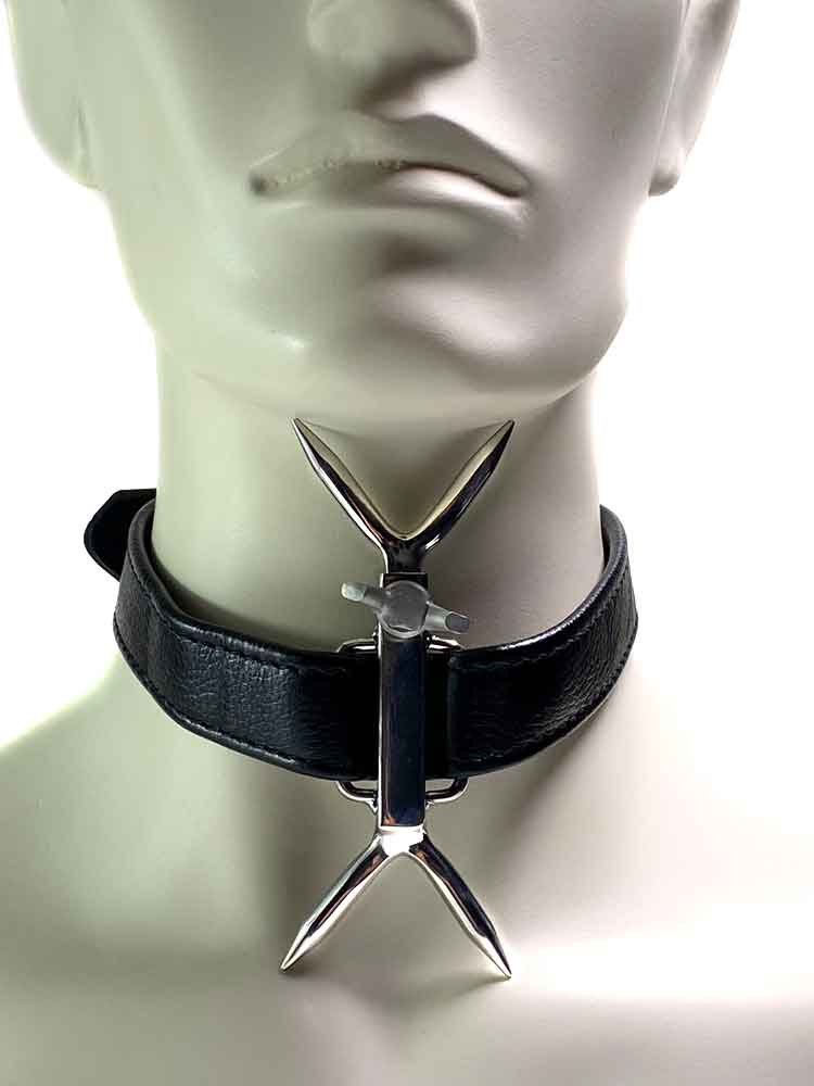 BDSM Halsband mit Gabel - einstellbar