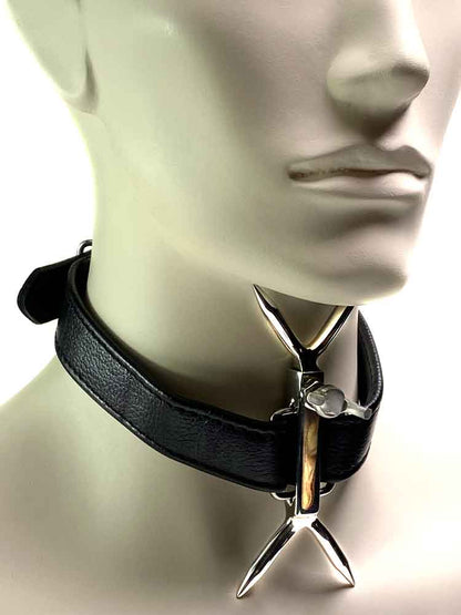 BDSM Halsband mit Gabel - einstellbar