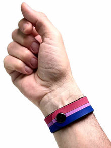 Bisexuell Flagge Armband aus Silikon