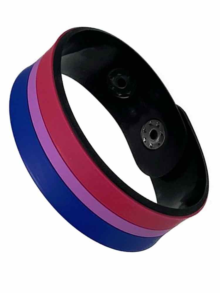 Bisexuell Flagge Armband aus Silikon