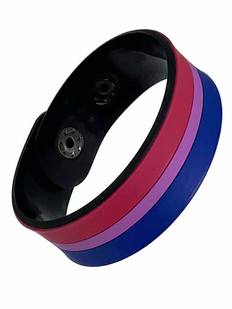 Bisexuell Flagge Armband aus Silikon