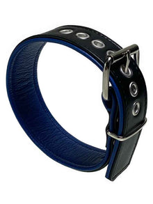Bizeps-Band Oberarmband mit Schließe - blaue Paspel