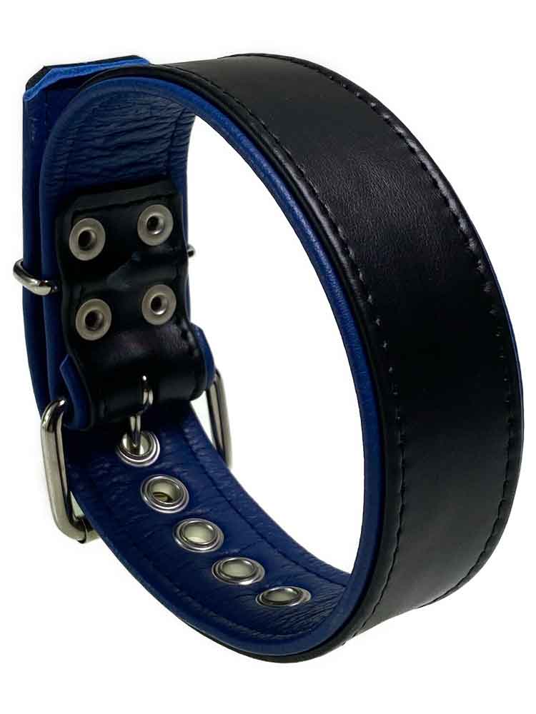 Bizeps-Band Oberarmband mit Schließe - blaue Paspel