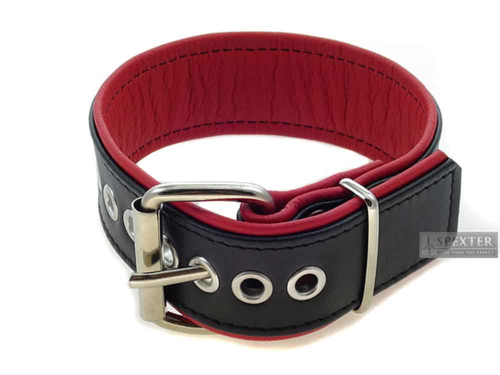 Bizeps-Band Oberarmband mit Schließe - rote Paspel