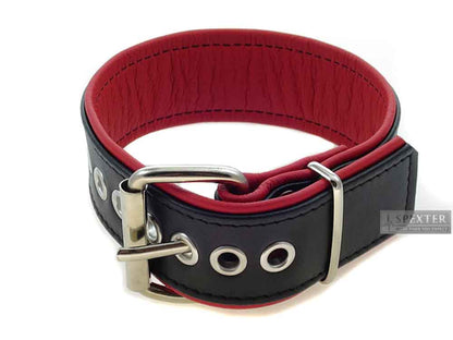 Bizeps-Band Oberarmband mit Schließe - rote Paspel