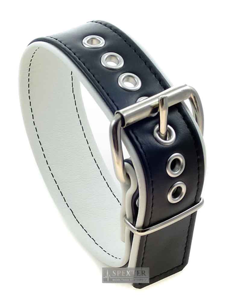 Bizeps-Band Oberarmband mit Schließe - weiße Paspel