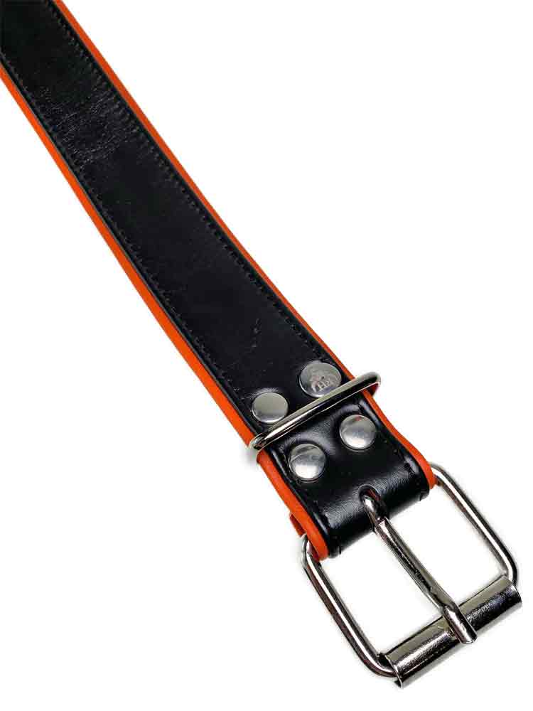 Bizeps-Band Oberarmband mit Schließe - orangene Paspel