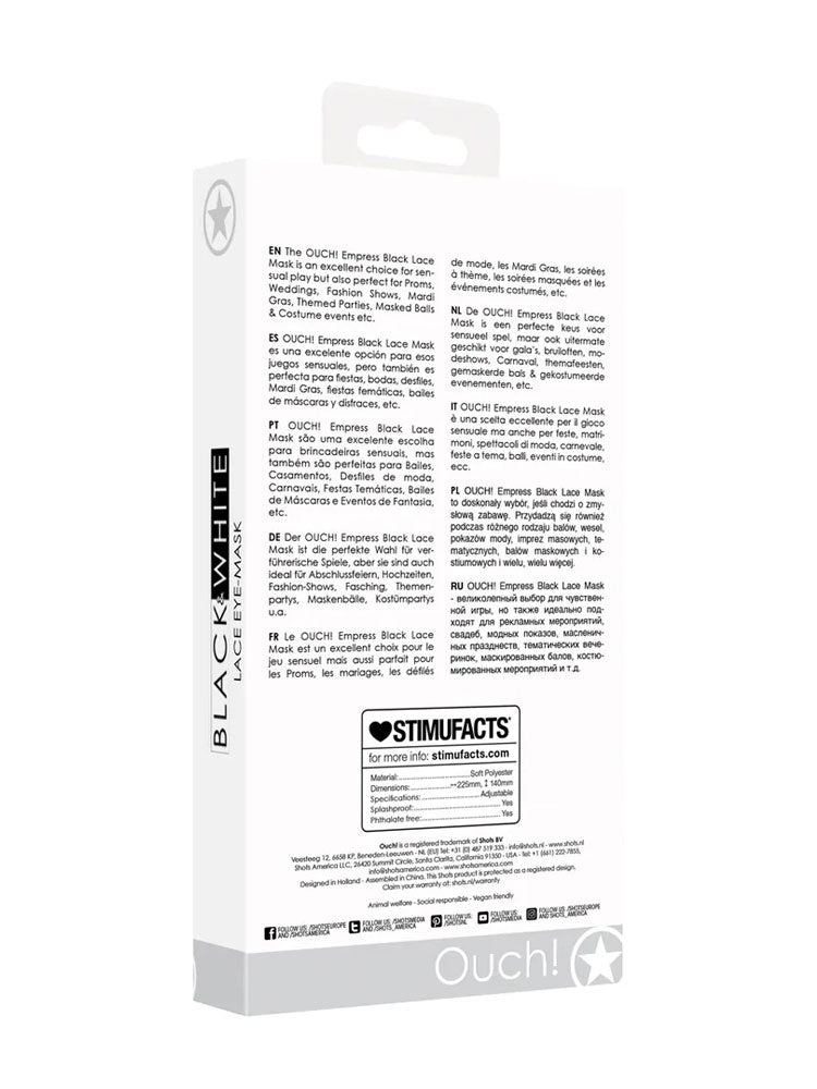 OUCH Black&White Augenmaske Modell Empress