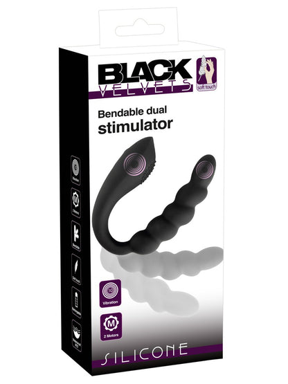 BLACK VELVET Bendable Dual Stimulator - UNISEX