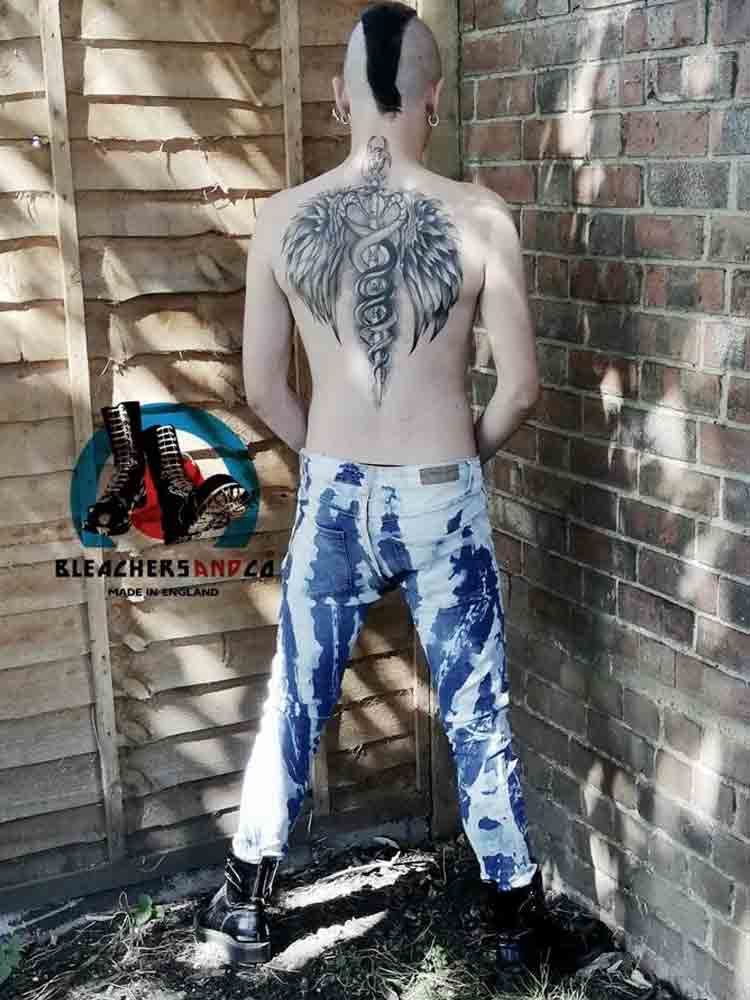 BLEACHERS Skinny Fit Stretch Denim Blue Full Zip