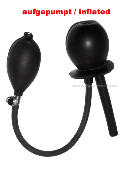 Blow-up Gummiknebel PENIS mit Schlauch - aufblasbar