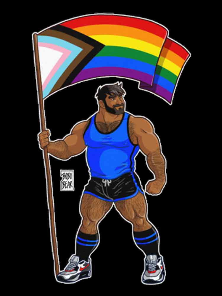 BOBO BEAR T-Shirt - Adam likes Pride Flag