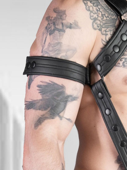 BOXER Neon Rave Neopren Bizepsband Oberarmband schwarz