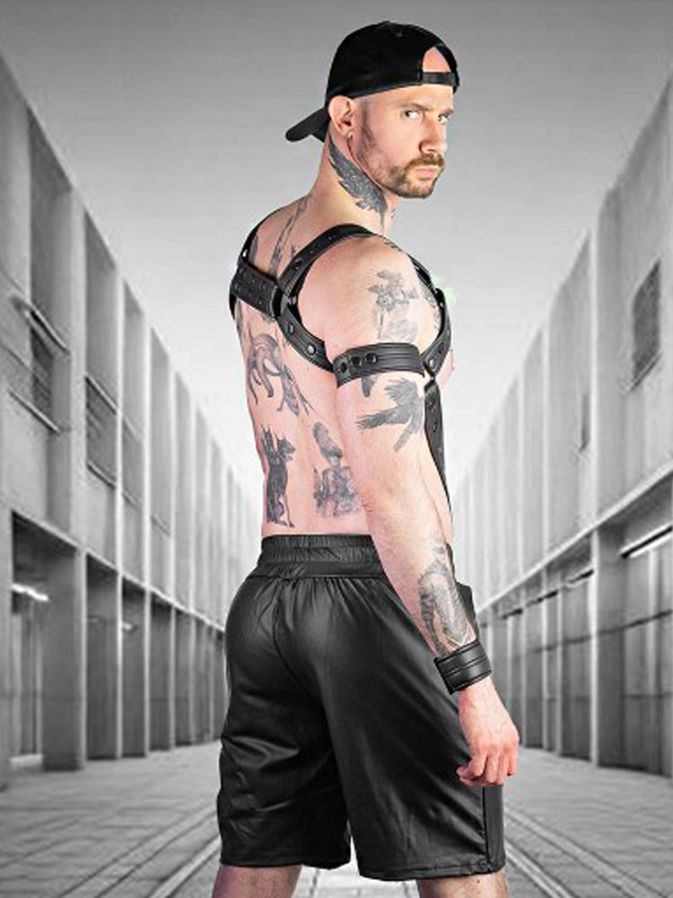 BOXER Neon Rave Neopren Bizepsband Oberarmband schwarz