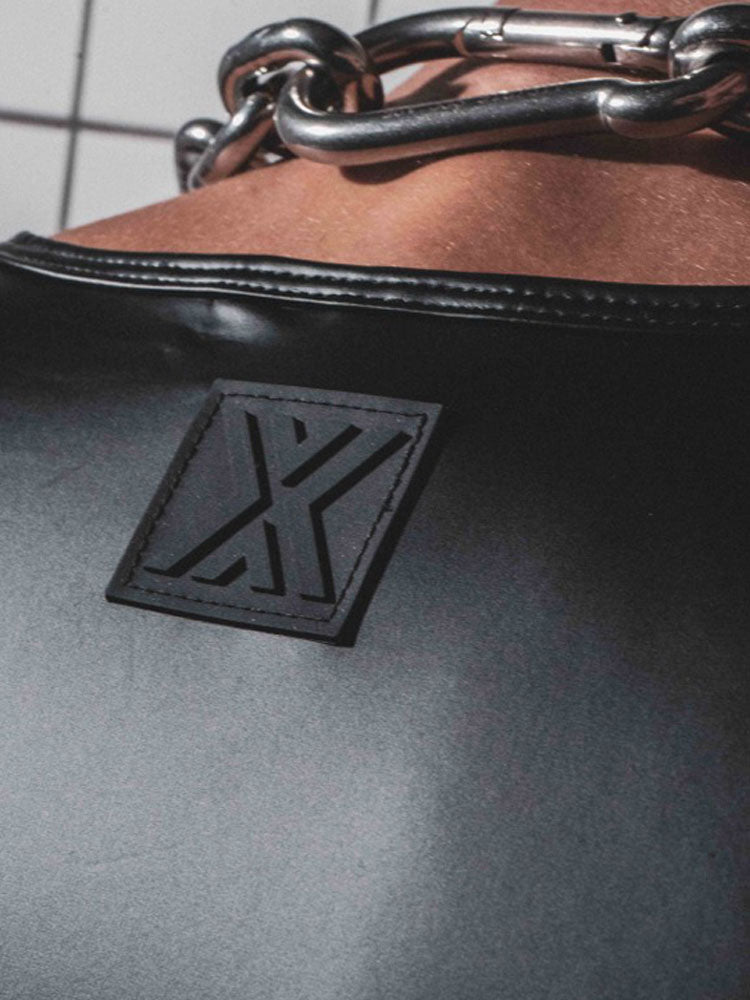 BOXER Sexy Vest Rubber Look schwarz